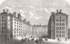 LONDON. Working class housing, Peabody Sq, Shadwell 1867 old antique print