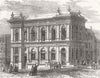 STAFFORDSHIRE. New Guildhall at Walsall, Staffordshire 1867 old antique print