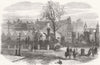 LONDON. Temporary building, New Sq, Lincolns Inn 1867 old antique print