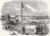 BERKS. Volunteer camp, Ascot Heath 1862 old antique vintage print picture
