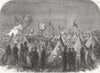 LONDON. The Wimbledon Rifle Meeting. camp lit up 1866 old antique print