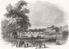 LONDON. Pleasure-boats on the Serpentine 1847 old antique print picture