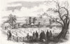 STAFFS. Ditch dig, Sutherland Estate, Trentham 1859 old antique print picture