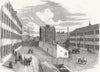 LONDON. Broadwood's Pianoforte Manufactory 1858 old antique print picture