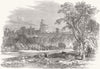 BERKS. Windsor Castle-The North West view 1847 old antique print picture