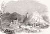 KENT. gun-cotton explosion at Faversham 1847 old antique vintage print picture