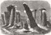 WILTS. Stonehenge by moonlight 1859 old antique vintage print picture