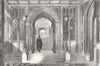 LONDON. Westminster. stairs to Speakers House 1859 old antique print picture