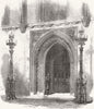 LONDON. Westminster. Members entry to Commons 1859 old antique print picture