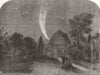 CAMBS. Donatis comet, from Cambridge Observatory, 11 1858 old antique print