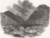 SCOTLAND. The pass of Glencoe 1847 old antique vintage print picture