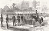 LONDON. Inspection of the city of London Militia 1858 old antique print