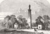 LINCOLNSHIRE. Dunston Pillar (Dashwood Lighthouse), Lincoln 1859 old print