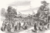 KENT. Fete in Vinters Park, Maidstone 1853 old antique vintage print picture
