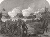 KENT. Night artillery exercise, Ore Creek, Faversham 1864 old antique print