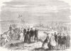 EGYPT. Opening of the Sweet-Water Canal at Suez 1864 old antique print picture