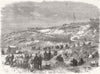LANCS. Public Works, Revidge Hill, Blackburn 1864 old antique print picture