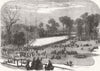 LONDON. Horticultural Soc, Gore House, Kensington 1855 old antique print