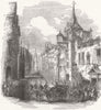 SCOTLAND. Passing the Canongate, Edinburgh 1842 old antique print picture