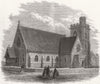 BERKS. All Saints' Church, Bray Wood, Windsor Forest 1867 old antique print