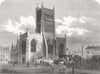 GLOS. The West front of Bristol Cathedral 1867 old antique print picture
