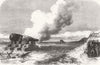 LANCS. Mackay gun testing, Crosby Sands, nr Liverpool 1867 old antique print