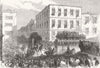 LANCS. Fenian Prisoners, Mosley-Street, Manchester 1867 old antique print