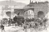 LANCS. Prison van attack, Manchester Fenians rescued 1867 old antique print
