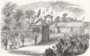 WILTS. start of Salisbury & Yeovil Railway 1856 old antique print picture