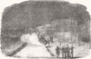 LONDON. Firing of the tower guns 1856 old antique vintage print picture