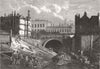 LONDON. Underground railway tunnelling at Baker Street 1868 old antique print