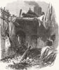 LONDON. Buildings at Old Ford, Bow, destroyed by wind 1868 antique print