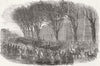 BERKS. The procession through Eton 1849 old antique vintage print picture