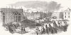 LONDON. Fallen railway arches, at Camden Town 1849 old antique print picture