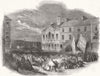 NORTHUMBS. Festival at North Shields 1849 old antique vintage print picture