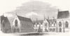 Brighton College, Sussex 1849 old antique vintage print picture
