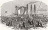 NORTHUMBERLAND. Hartley Colliery, after disaster 1862 old antique print
