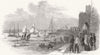 WALES. The Carnarvon Regatta 1849 old antique vintage print picture