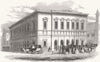 New Philharmonic Concert Hall, Liverpool 1849 old antique print picture