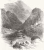 IRELAND. The gap of Dunloe, Killarney 1849 old antique vintage print picture