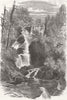 IRELAND. Torc Cascade, Killarney 1849 old antique vintage print picture