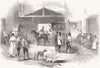 LONDON. Smithfield Cattle Show. fat cattle arriving 1846 old antique print
