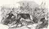 LONDON. 3rd Regt(Buffs) marching through City 1846 old antique print picture