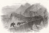 LANDSCAPES. Bringing up the guns 1846 old antique vintage print picture