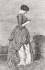 FASHION. The Prophecy of the flower 1846 old antique vintage print picture
