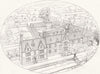 BERKS. New farmery or model farm, Berkshire 1846 old antique print picture