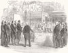 LONDON. Educational exhibition, St Martin's-Hall 1854 old antique print