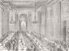 BUILDINGS. Dinner of Royal Masonic Inst for boys 1856 old antique print