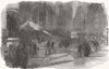 LONDON. Declaring Alma victory, Royal Exchange 1854 old antique print picture