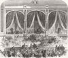 LONDON. concert last, Crystal Palace. Royal Box 1867 old antique print picture